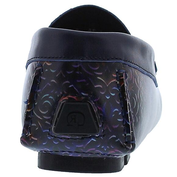 Robert Graham Bovina Men Driver Shoes Size 11.5 Navy Blue Leather Slip-On New - Picture 6 of 8